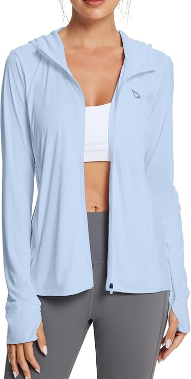 Áo chống nắng UPF 50+ cho nữ Áo khoác SPF Áo hoodie làm mát UV Tay dài Quần áo mùa hè Thích hợp cho đi bộ đường dài ngoài trời