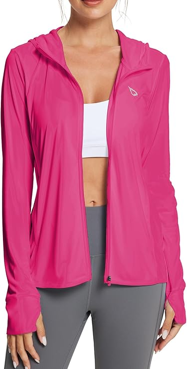 Áo chống nắng UPF 50+ cho nữ Áo khoác SPF Áo hoodie làm mát UV Tay dài Quần áo mùa hè Thích hợp cho đi bộ đường dài ngoài trời