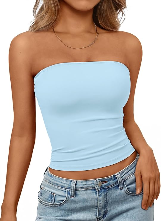 Áo crop top hở lưng không tay đơn giản không dây thời trang nữ mùa hè 2025 dễ thương