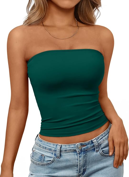 Áo crop top hở lưng không tay đơn giản không dây thời trang nữ mùa hè 2025 dễ thương