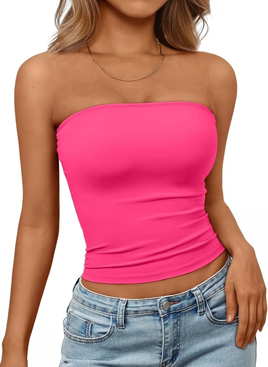 Áo crop top hở lưng không tay đơn giản không dây thời trang nữ mùa hè 2025 dễ thương